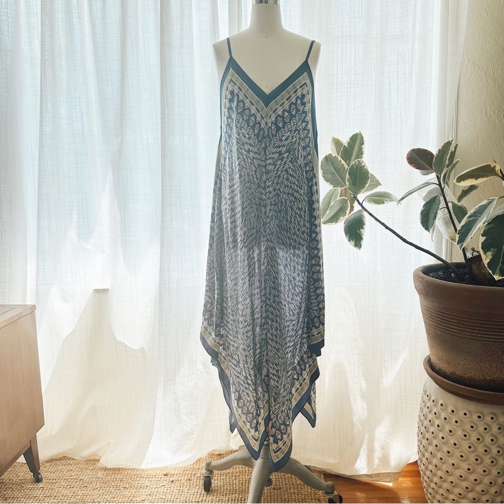 100% SILK handkerchief style summer maxi